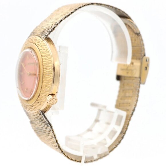 Vintage 36mm Accutron Bark Finish Ladies Tuning Fork Wristwatch 218 USA 10k GF - Picture 5 of 8